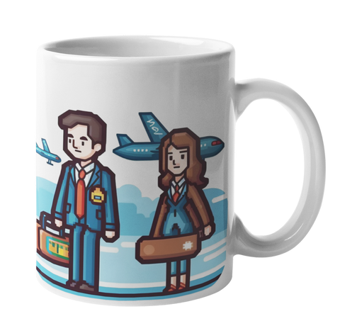 8 Bit Airline Travelers Coffee Mug