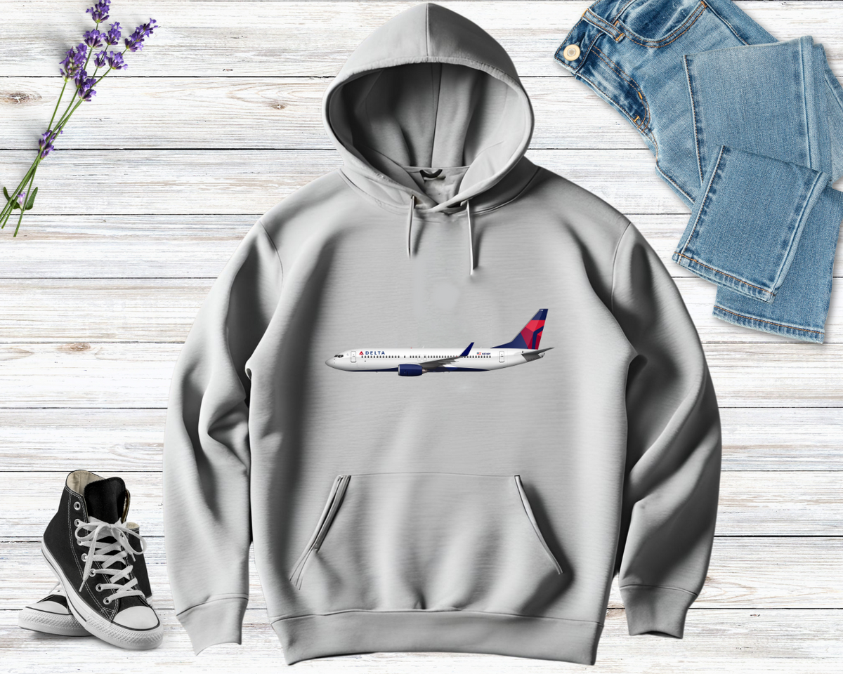 Delta Air Lines Livery Hooded Sweatshirt Screen Printed – Airline 