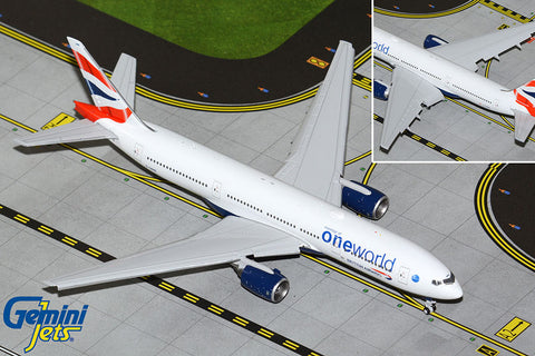 British Airways 777-200ER Flaps Down One World Livery - Gemini 1:400 Scale Reg#G-YMMR