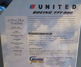 United Airlines 777-200ER N799UA 1:400 Scale