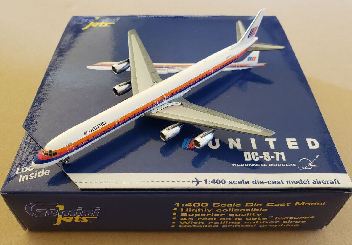 United Airlines DC-8-71 N8177U Scale 1:400 – Airline Employee Shop