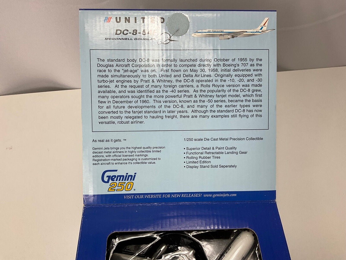 United Airlines DC-8-54F N8045U Gemini Jets 1:250 – Airline