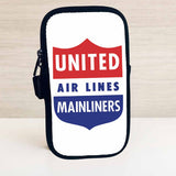 United Airlines 1940's Mainliner Bag Sticker Travel Pouch