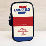 United Airlines Friendly Skies Cover Bag Sticker Travel Pouch