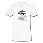 The Aircraft Mechanics Brain V-Neck Lightweight Unisex T-shirt