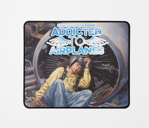 Addicted Aircraft Mechanic Rectangular Mousepad