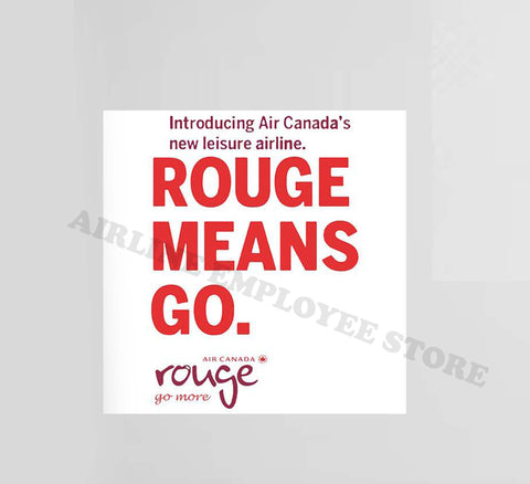 Air Canada "Rouge Means Go" Decal Stickers