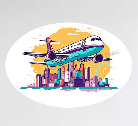 Airplane City Decal Stickers