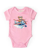 Funny Onesies - Bear in Airplane