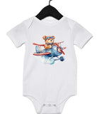 Airplane Bear Design Infant Bodysuit