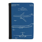 Airplane Blueprint Passport Case