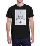 Airplane Blue Print Design - T-Shirt