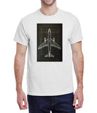 Airplane Blue Print Design - T-Shirt