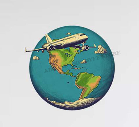 Flying Around Earth Decal Stickers