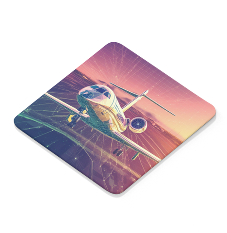 Airplane Matrix - Square Coaster