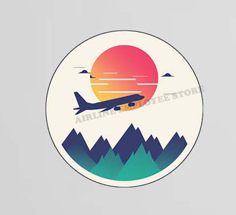 Minimal Plane Design Decal Stickers