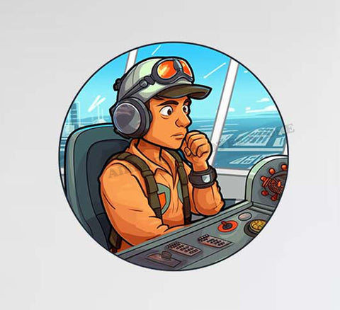 Air Traffic Control At Work Decal Stickers
