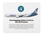 Alaska Airlines Overlapping Colors Livery: 2016-Present Mousepad