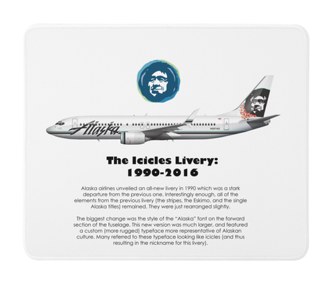 Alaska Airlines The Icicles Livery: 1990-2016 Mousepad
