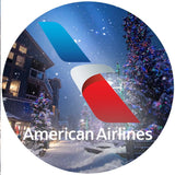 American Airlines Winter Wonderland Round Ceramic Ornaments