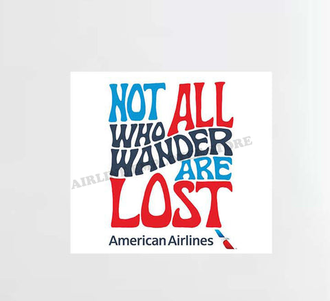 AA "Not All Who Wander Are Lost" Decal Stickers