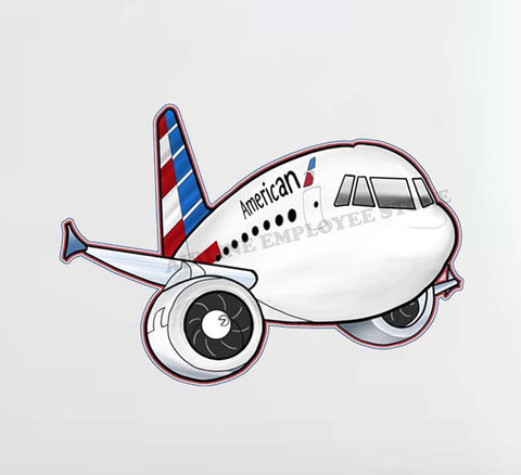 Chibi Style American Airlines Livery Decal Stickers