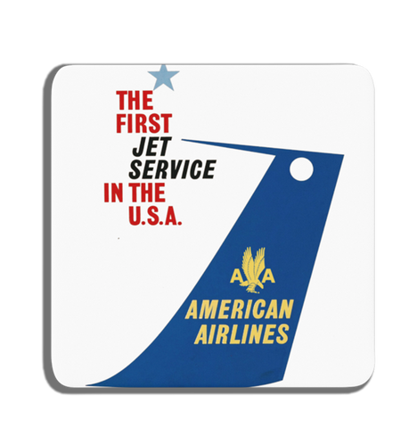 American Airlines - The First Jet Service In The U.S.A - Square Coaster