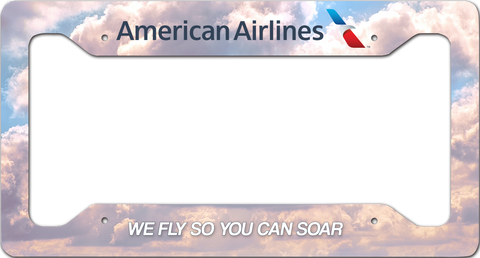 American Airlines In The Clouds "We Fly So You Can Soar" - License Plate Frame