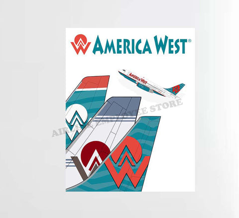 America West Livery Tails Decal Stickers