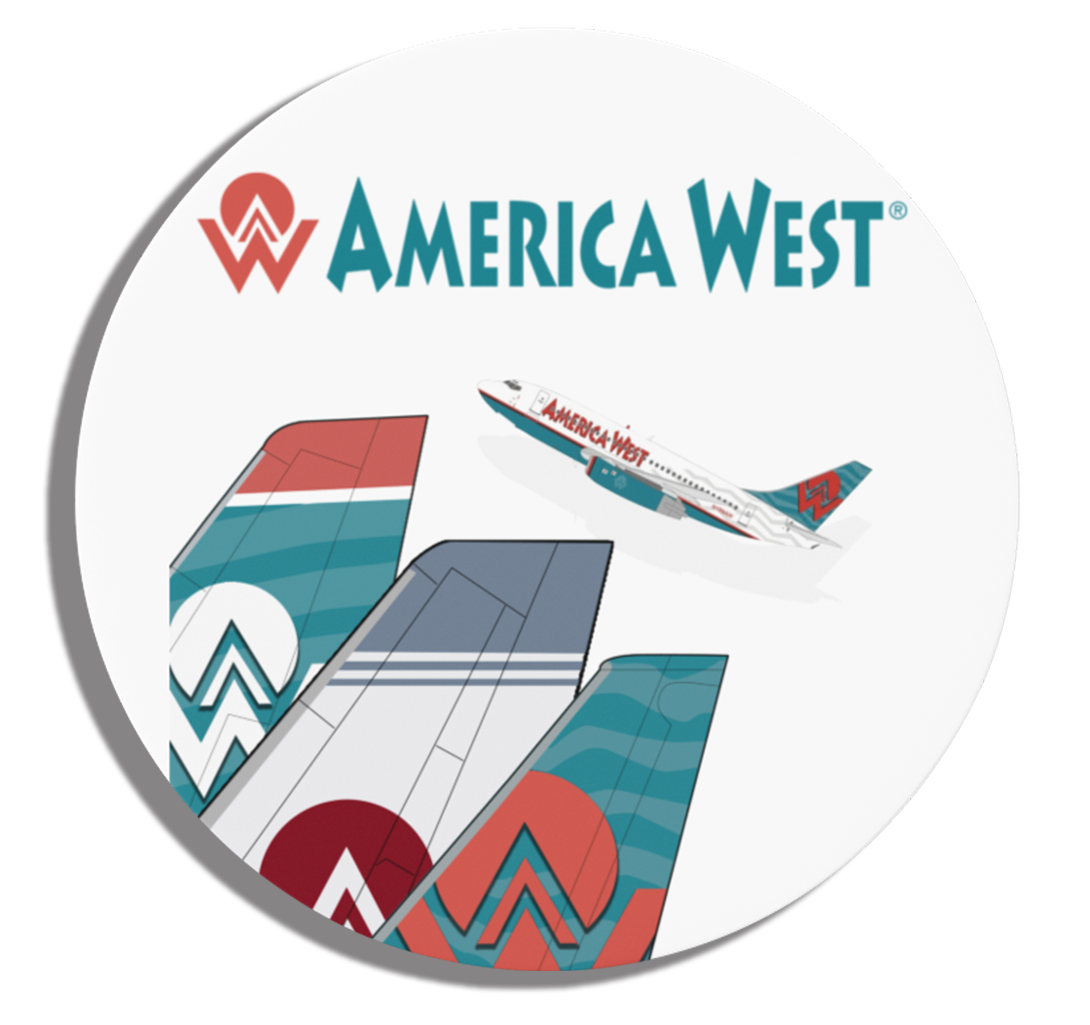 America West Tails Round Airline Employee Shop