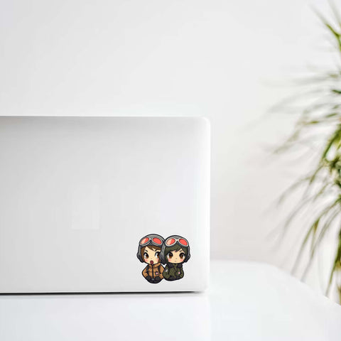 Anime Style Pilot Chibi Decal Stickers