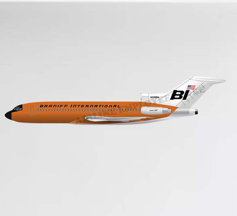 Braniff International 727 Jellybean Orange Boeing Decal Stickers