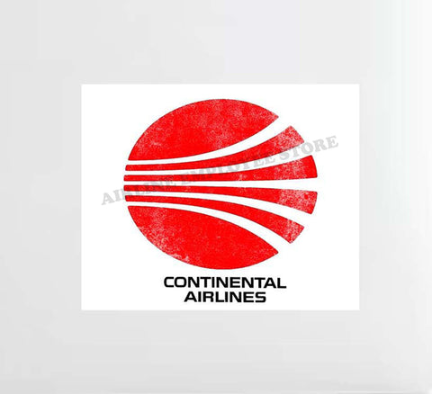 Continental Airlines Grunge Style Logo Decal Stickers