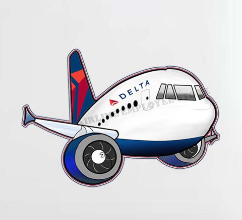 Chibi Style Delta Airlines Livery Decal Stickers