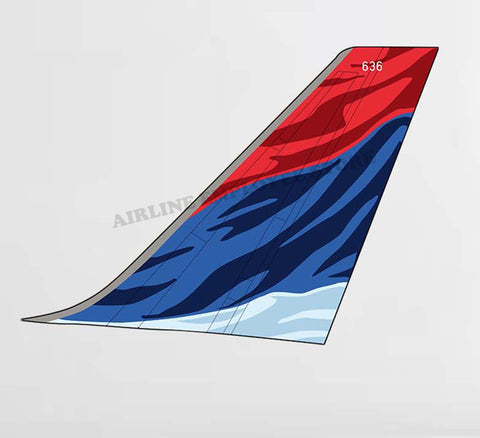 Delta Airlines Colors In Motion Tail Decal Stickers