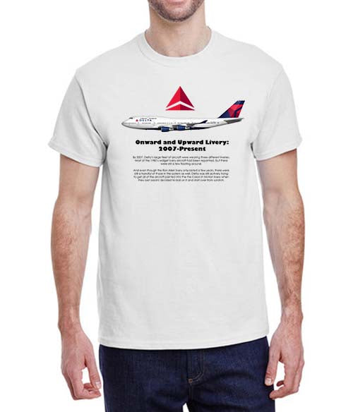 Delta Onward and Upward Livery: 2007-Present T-Shirt – Airline
