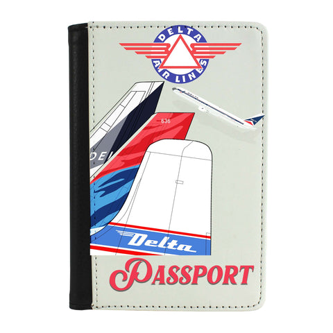 Delta Airlines Tail Collage Passport Case