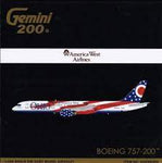 America West 757-200 Ohio Flag "City of Columbis" Livery 1:200 Scale Gemini Jets Reg#905AW