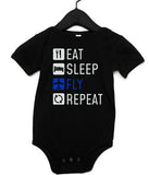 "Eat Sleep Fly Repeat" Infant Bodysuit