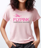 FlyPink w/ Plane Breast Cancer Awareness Lightweight Unisex T-shirt