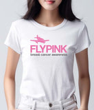 FlyPink w/ Plane Breast Cancer Awareness Lightweight Unisex T-shirt