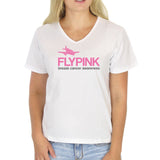 FlyPink w/ Plane Breast Cancer Awareness Lightweight Unisex T-shirt