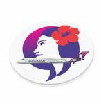 Hawaiian Airlines Logo w/ Livery  -  Round Coaster