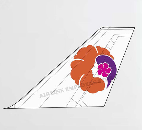 Hawaiian Airlines Logo Tail Decal Stickers