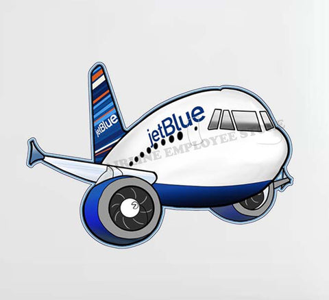 Chibi Style Jet Blue Livery Decal Stickers