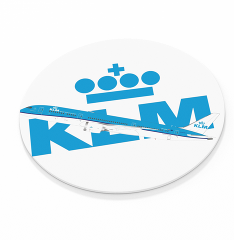 KLM Logo w/ Livery  -  Round Coaster