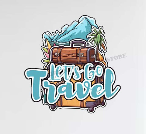 Let's Go Travel Decal Stickers