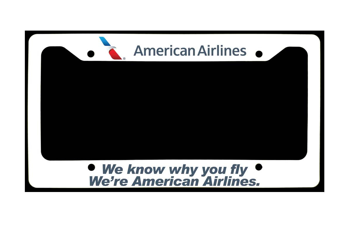 American Airlines We Know Why You Fly with New AA Logo License Pla