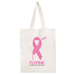 Feather Fly Pink Breast Cancer Awareness Tote Bag