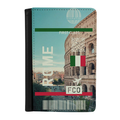Destination Boarding Ticket - Rome - Passport Case